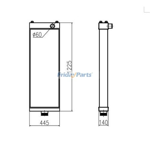 Hd605 Radiator For Komatsu Dump Truck HD465-7E0 HD465-7R HD605-7E0 HD605-7R Water Tank ...