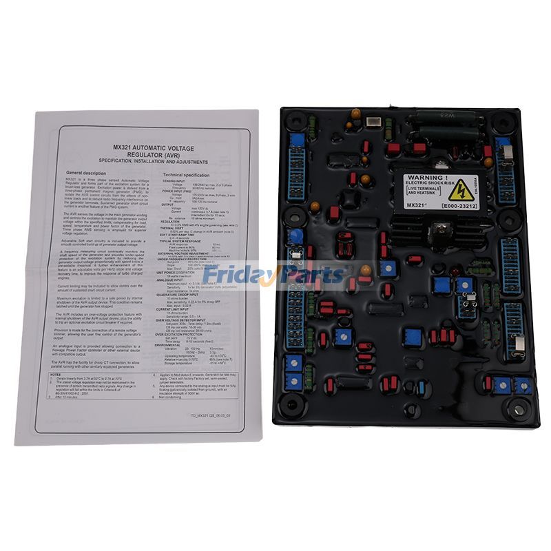 Régulateur De Tension AVR MX321-2 Compatible Générateur - Entrée PMG 170-220V - 3 Broches - Régulation Stable