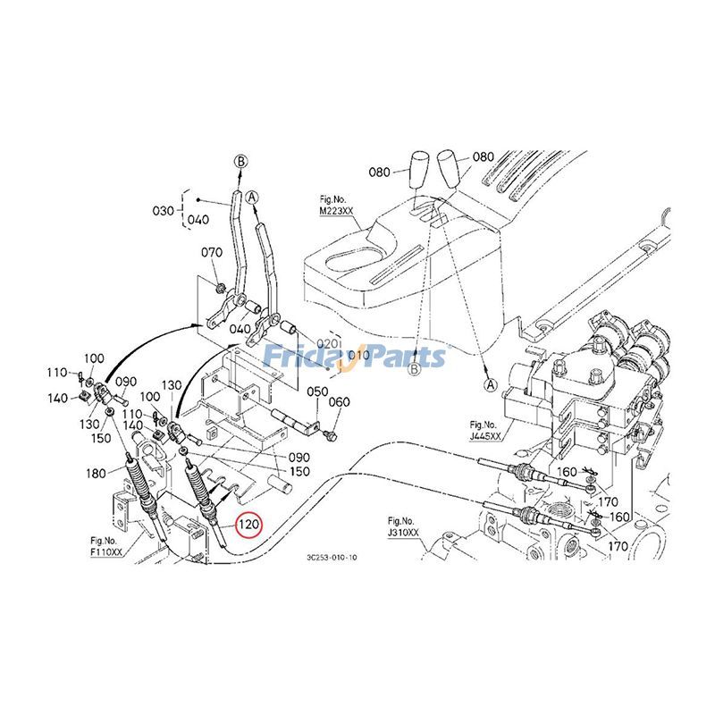 Cable de palanca de control auxiliar 3C085-82970 para tractor Kubota M5040 M5140 M6040 M7040 M7060 M8540 M9540 para Tractor Para KUBOTA FridayParts