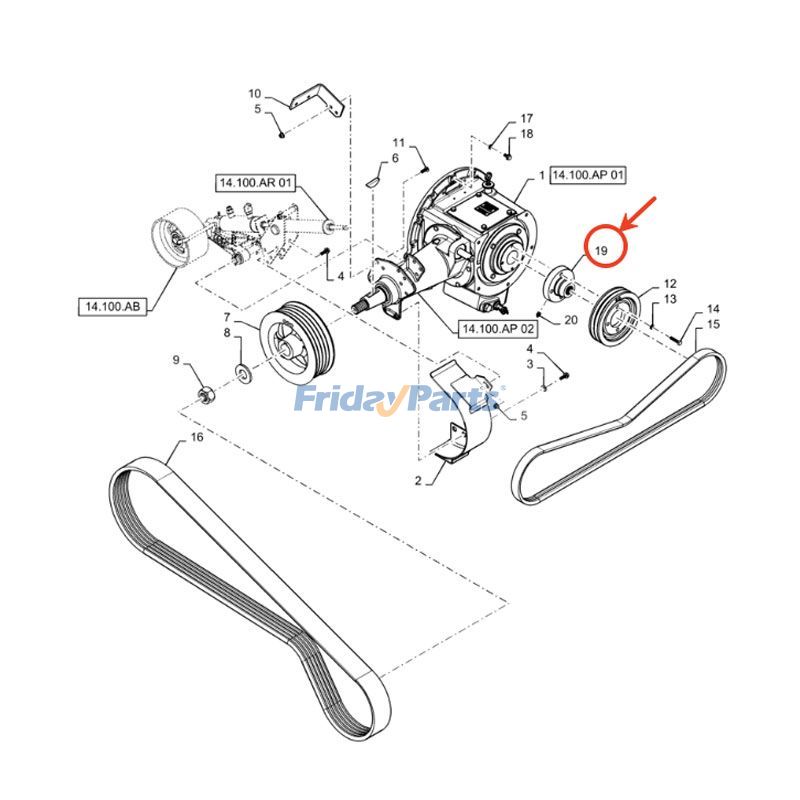 Pulley Hub for Harvester