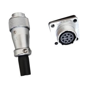 10 Pin Plug Aviation Round Metal Cable Connector Instrument Equipment ...
