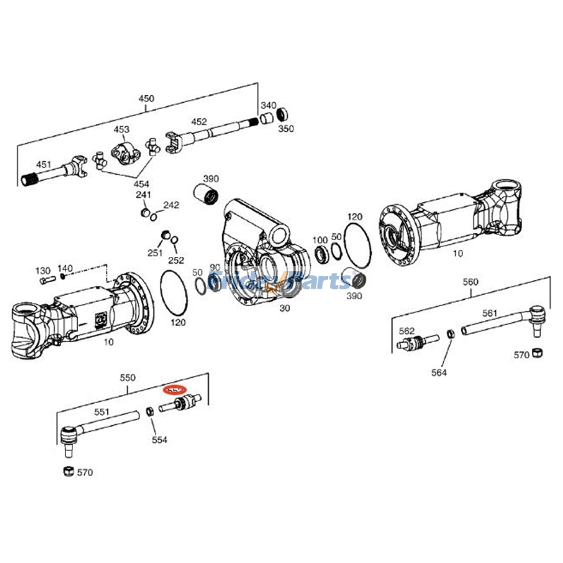 Junta axial K9007266 para excavadora Doosan DX210WA Para DOOSAN