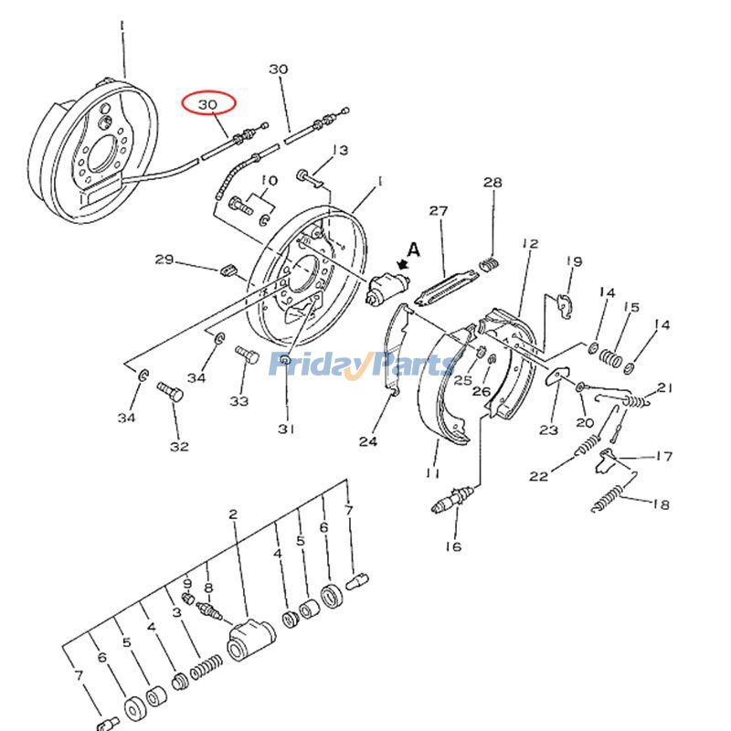 Forklift Emergency Brake Cable