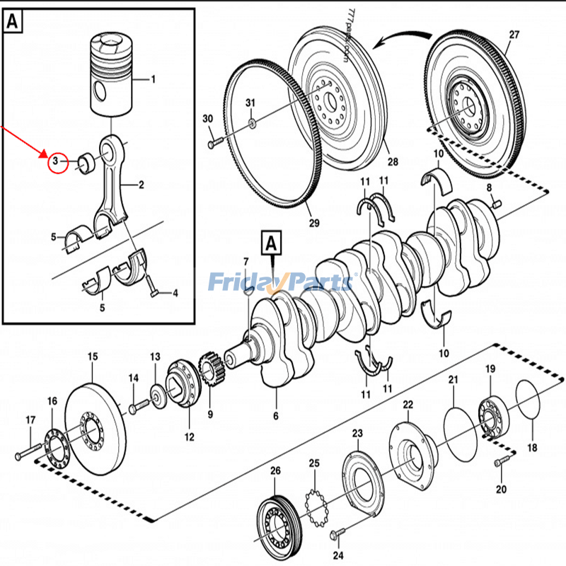 FridayParts Buchse Penta D12D-A MH TAD1240GE