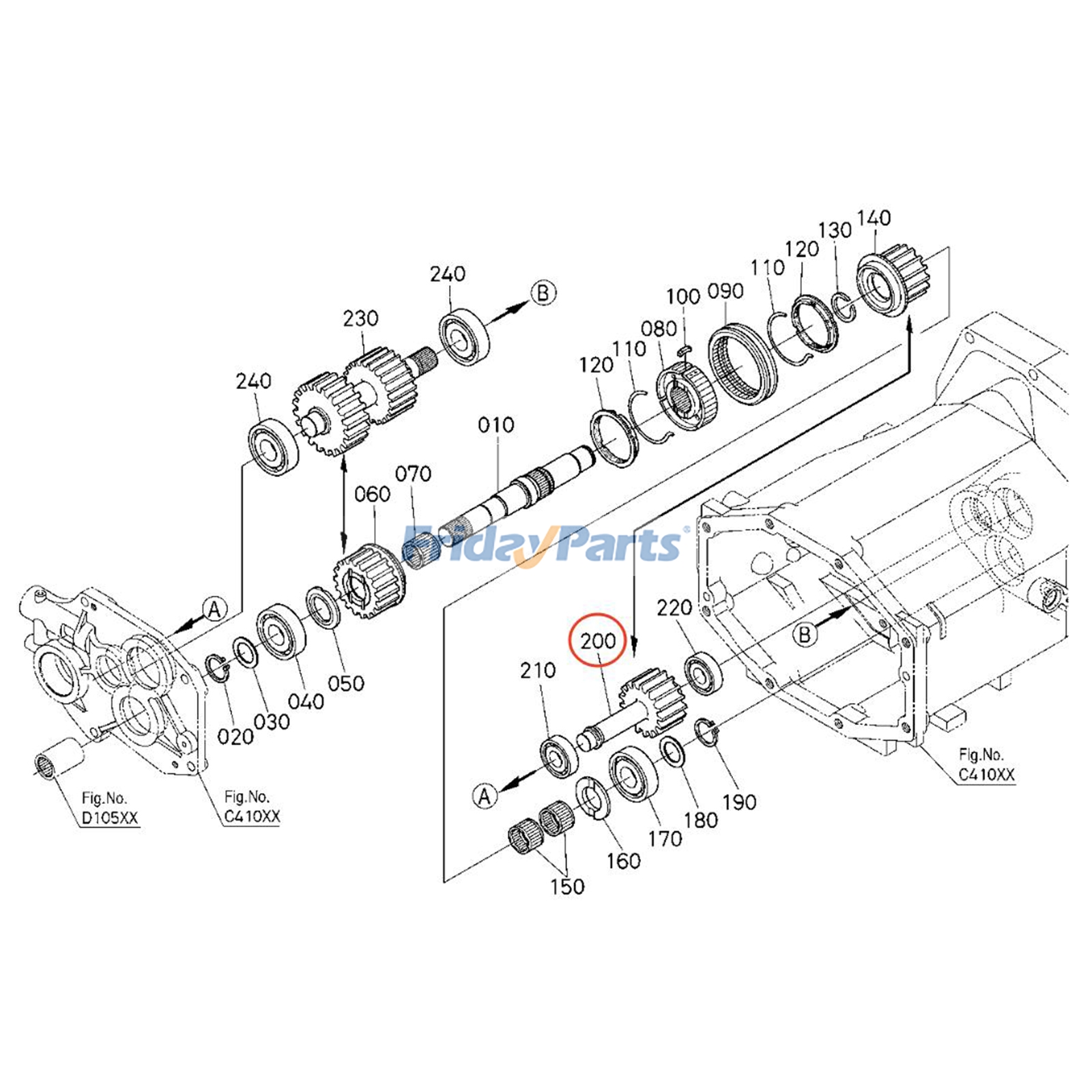 Back Gearshaft for Tractor