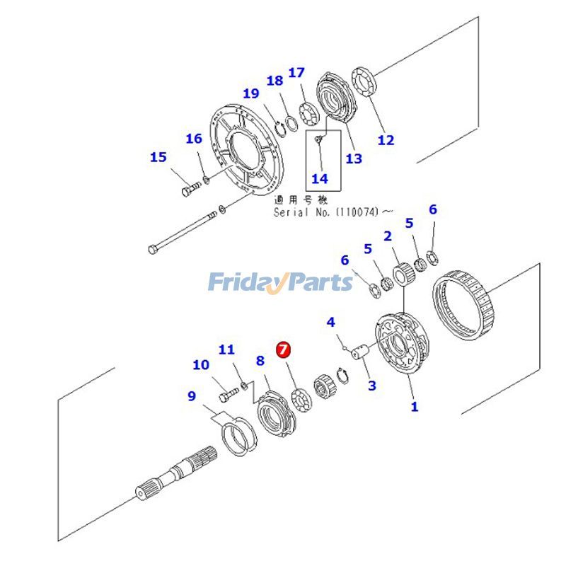 Ball Bearing D85EX-15 GD755-3 for Loader