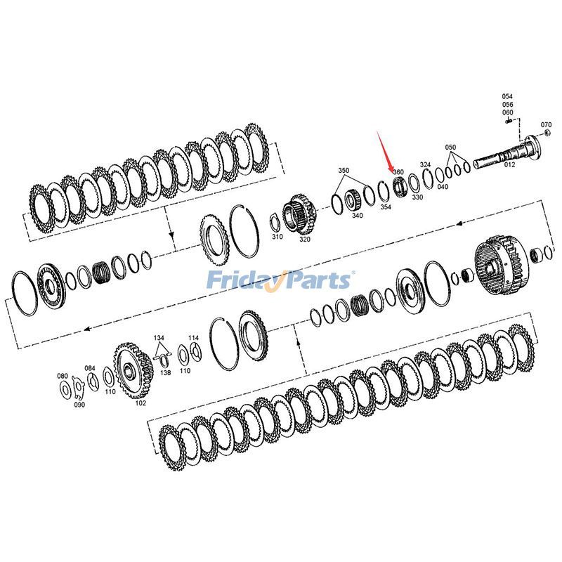 Cojinete de bolas 0750116100 para caja de cambios ZF 4WG180 4WG200 Para ZF
