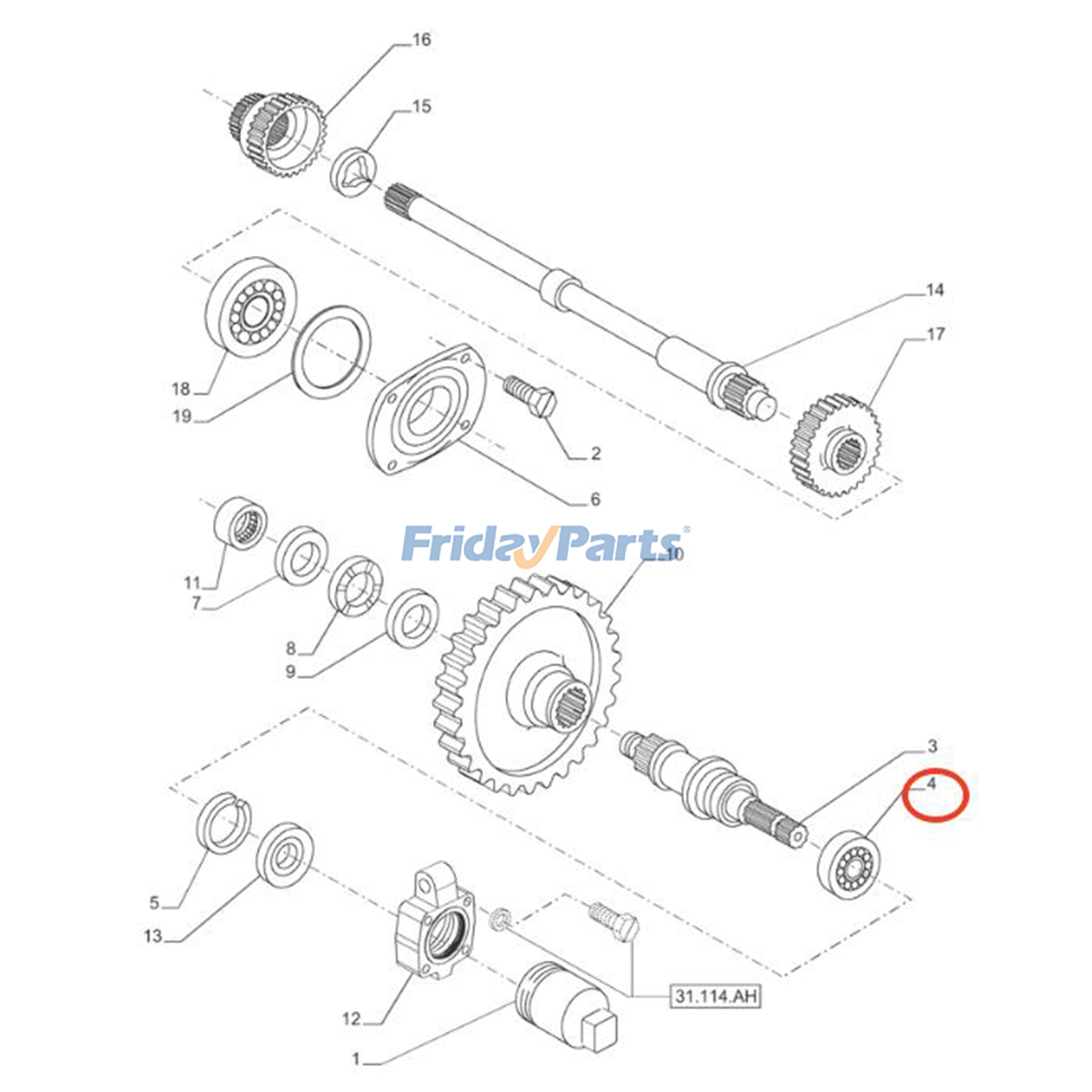 Rolamento de esferas 84312836 87588896 para trator CASE PUMA 130 165 CVT MAXXUM 110 145 e motoniveladora 865 845 885. para Motoniveladora,Trator