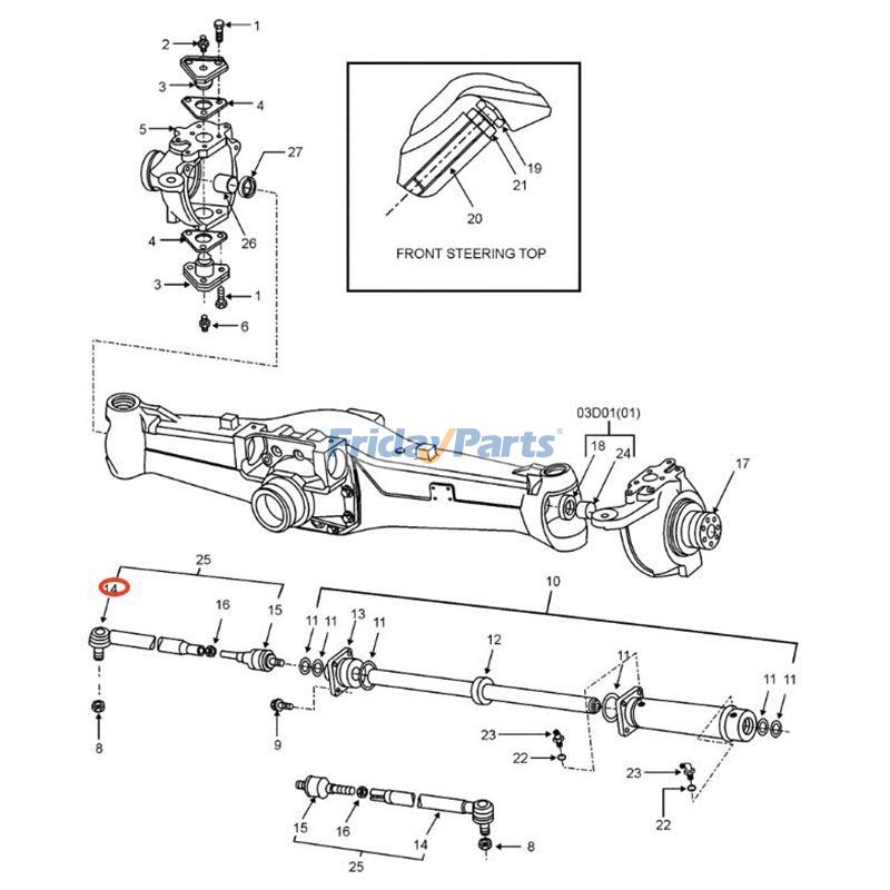 FridayParts Kugelgelenk Spurstange