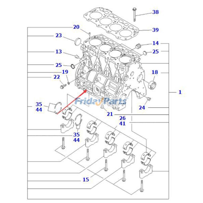 ゆき ページ Bare Cylinder Block YM729901-01560 for Komatsu Engine 4D94E