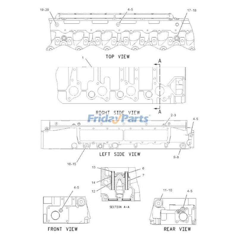 Parte para Excavadora,Pala cargadora