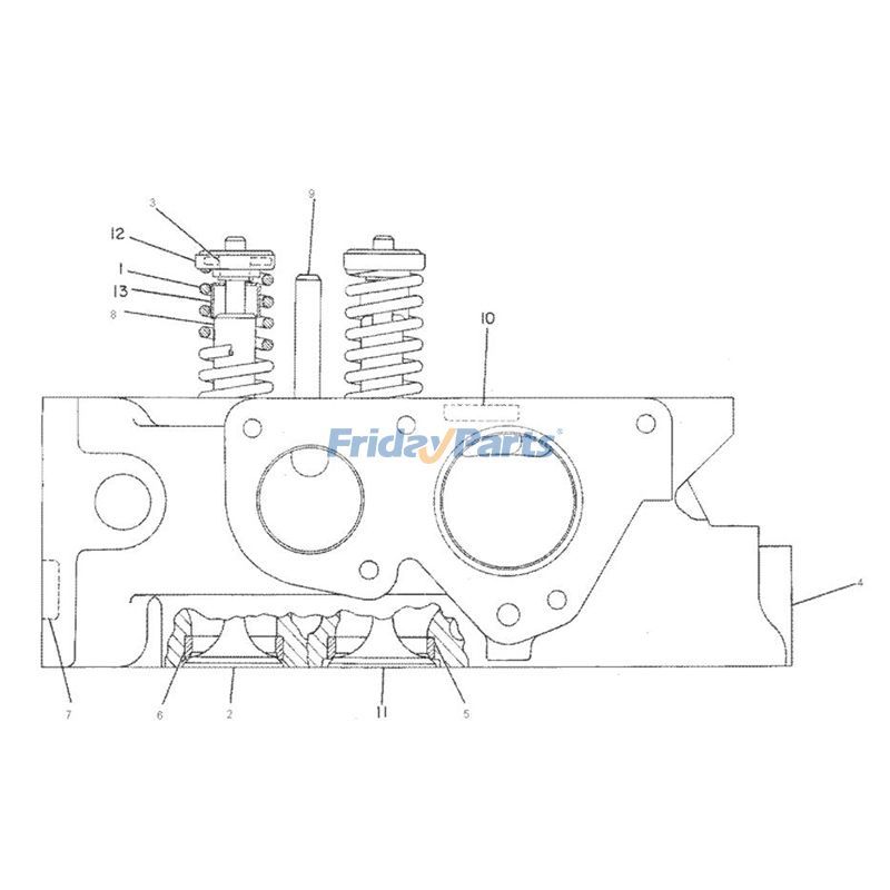 Culata desnuda 7N0848 para tractor de ruedas Caterpillar CAT Engine 3142 3142C 651E 657E de FridayParts