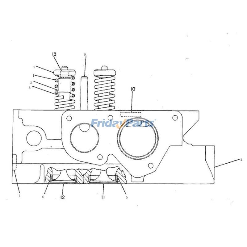 Culata desnuda 7N0858 para motor Caterpillar CAT 3408 3408B 3408C Tractor de ruedas 631D 633D 637D 639D de FridayParts
