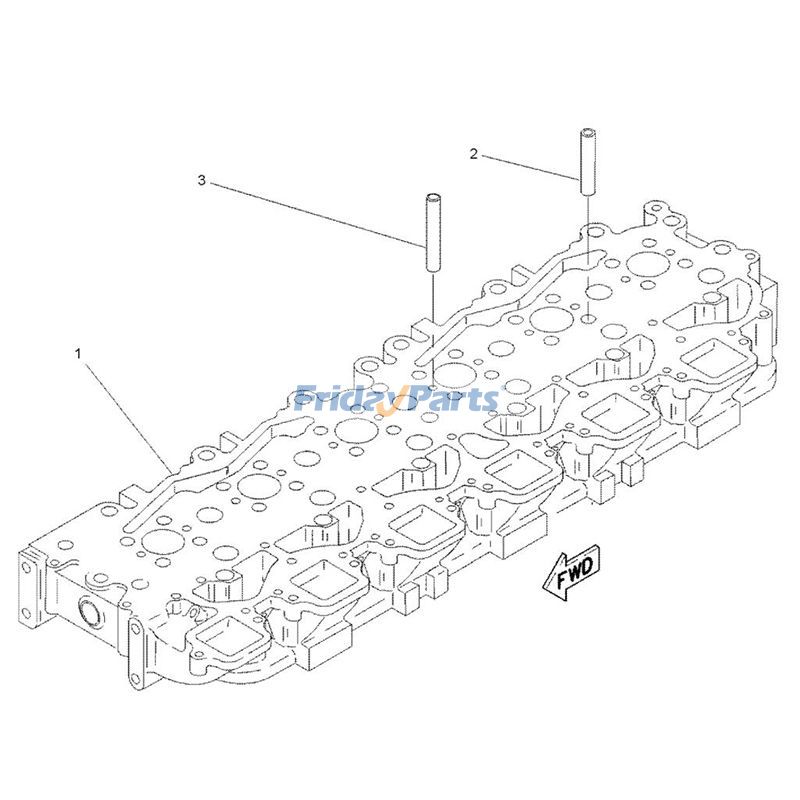 Culata desnuda 7W0007 para motor Caterpillar CAT 3306 3406 3406B 3406C Excavadora 245 375 de FridayParts