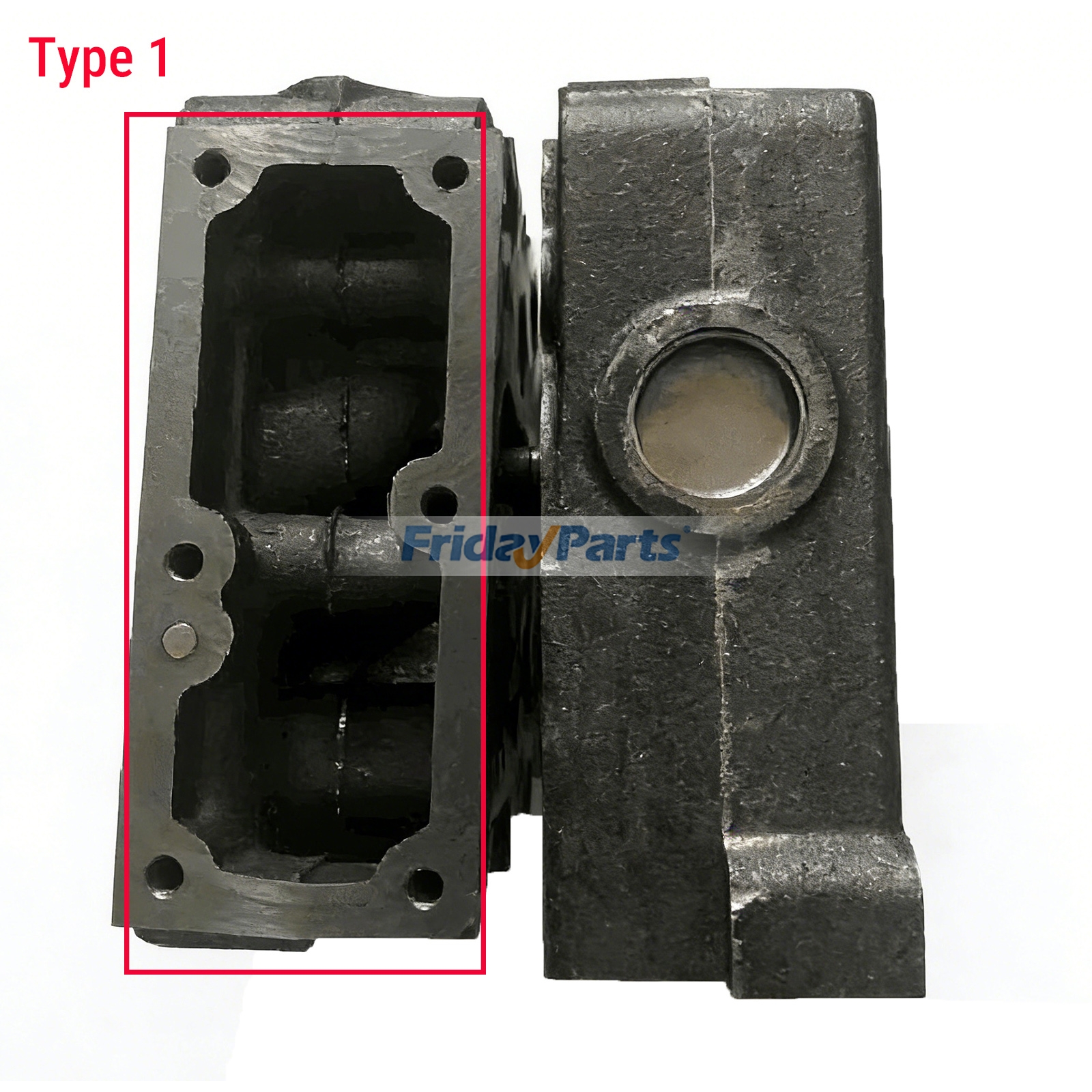 KUBOTA用むき出しのシリンダーヘッド