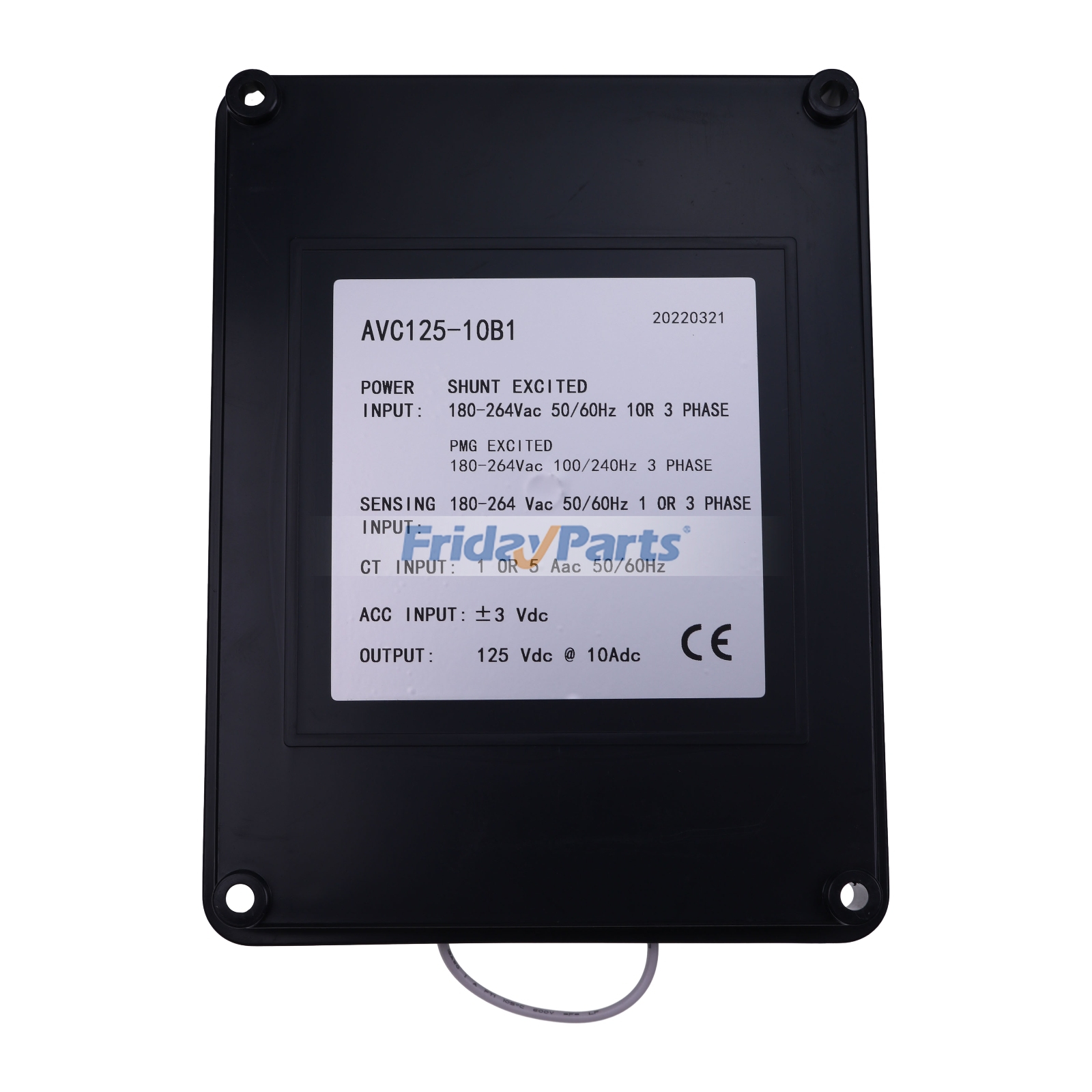 Compra Regulador automático de voltaje Basler AVR AVC125-10B1 para grupo electrógeno en Fridayparts