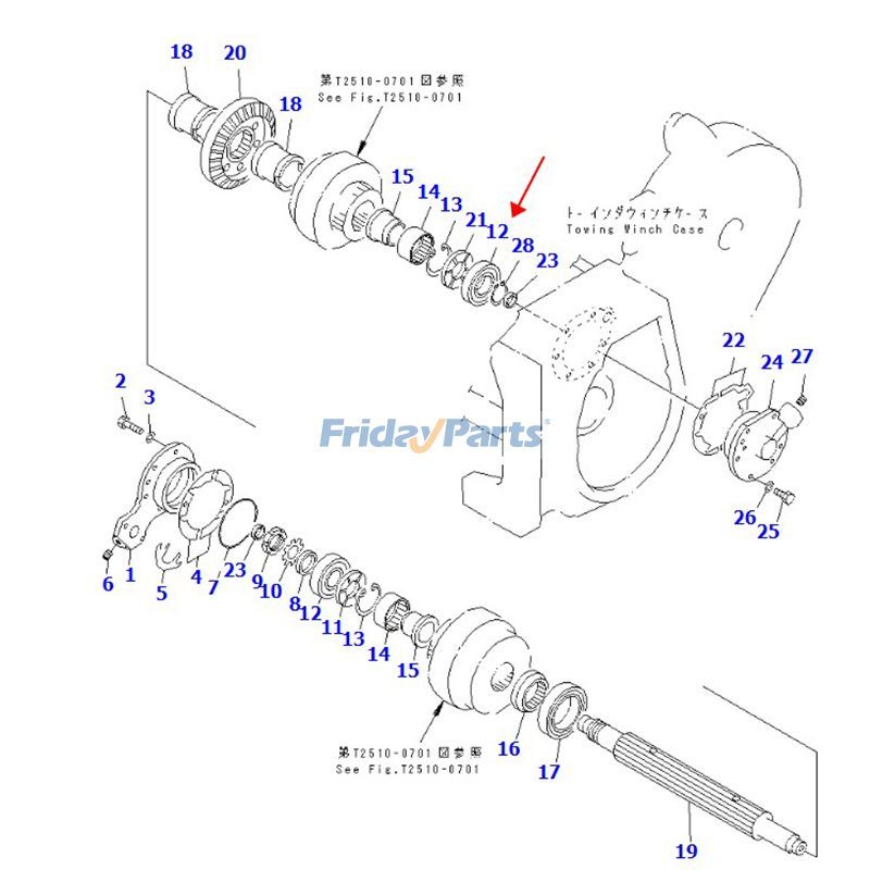 フォークリフト ベアリング D70LE-12 D65PX-12 FD115-8 FD80-10 GD655-6 DX20
