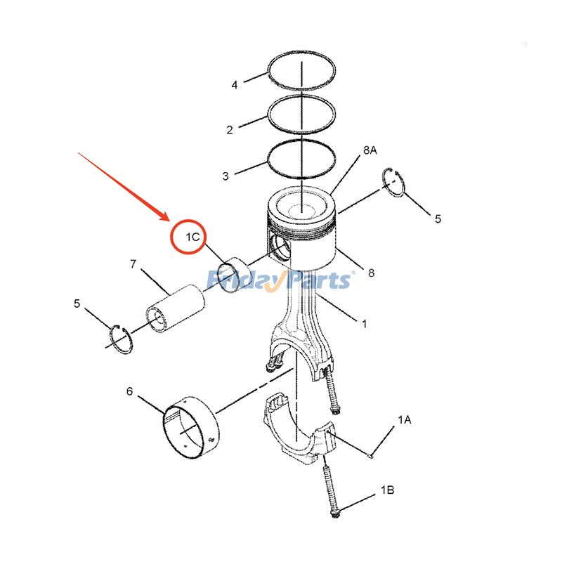 Rodamiento 230-2519 para motor Caterpillar CAT 3512C 3516B 3516C G3516E para camión todoterreno 793B. Calidad superior con 3 años de garantía. Para CAT