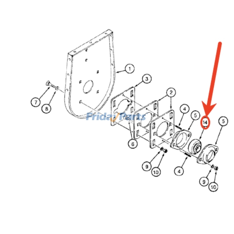 Rolamento 473093R92 para colheitadeiras CASE 2388, 2188, 2577, 2588, 2366 e 2377. para Colheitadeira