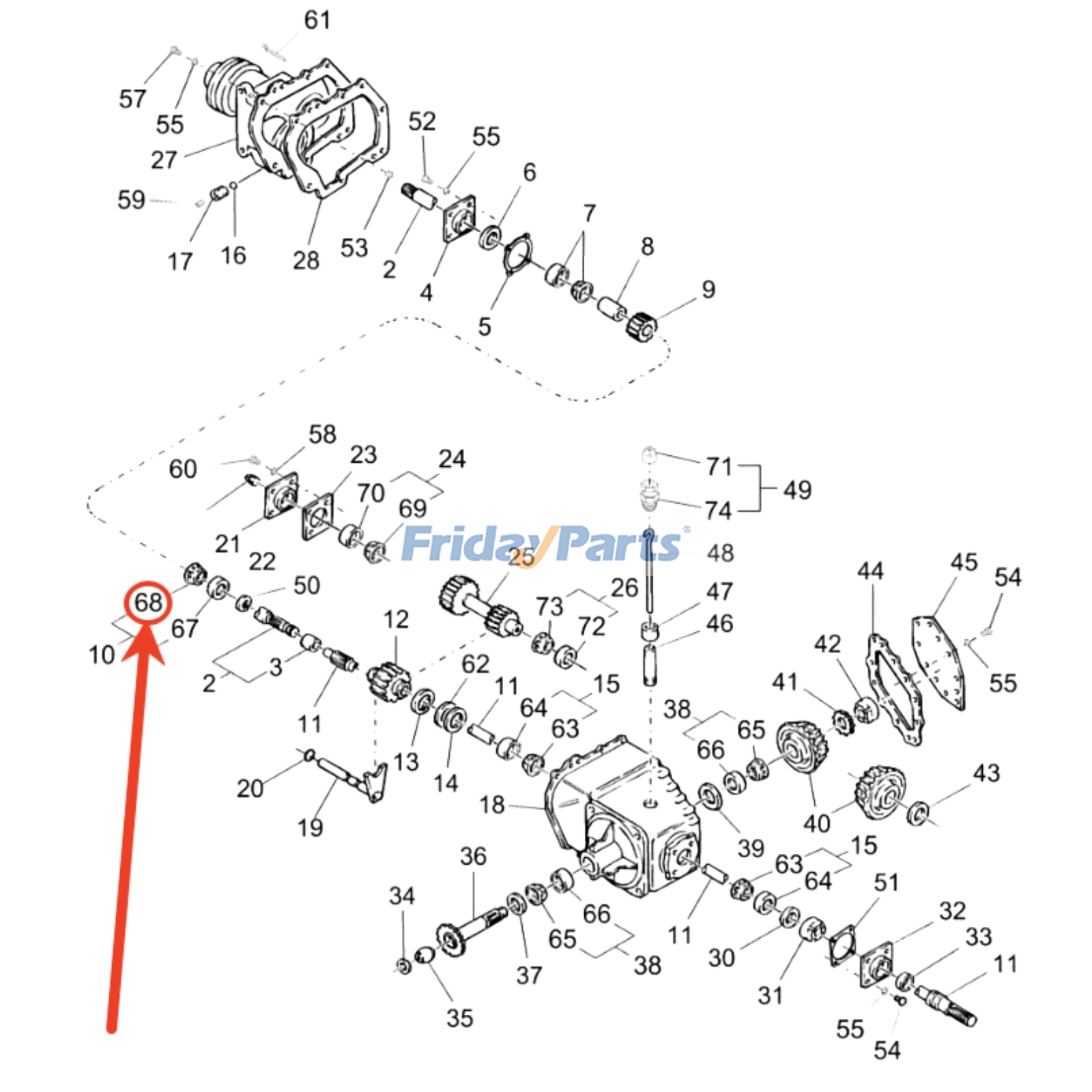 Rolamento 614051 para trator CASE 5130 7130 6140 5140 7140 6088 7088 6130 para Trator