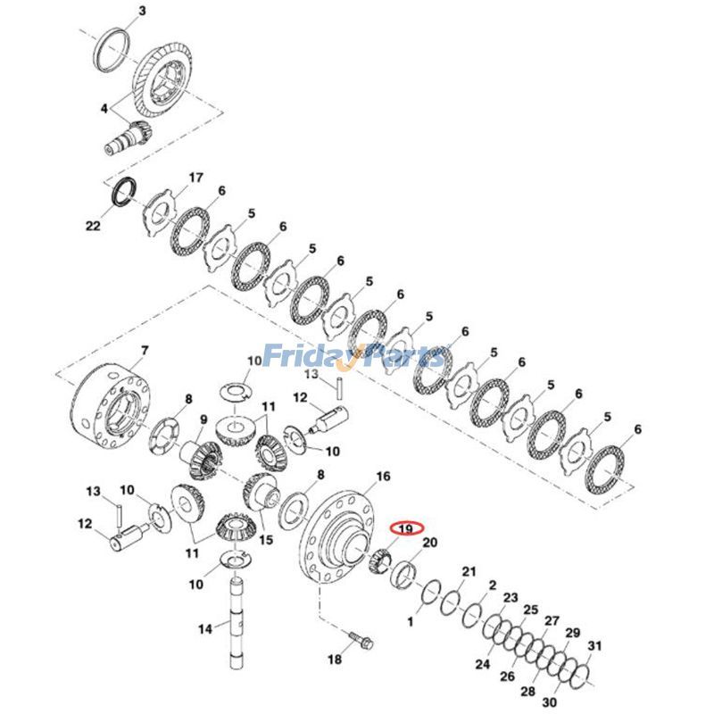 Bearing Cone John Deere 8RX410 for Tractor
