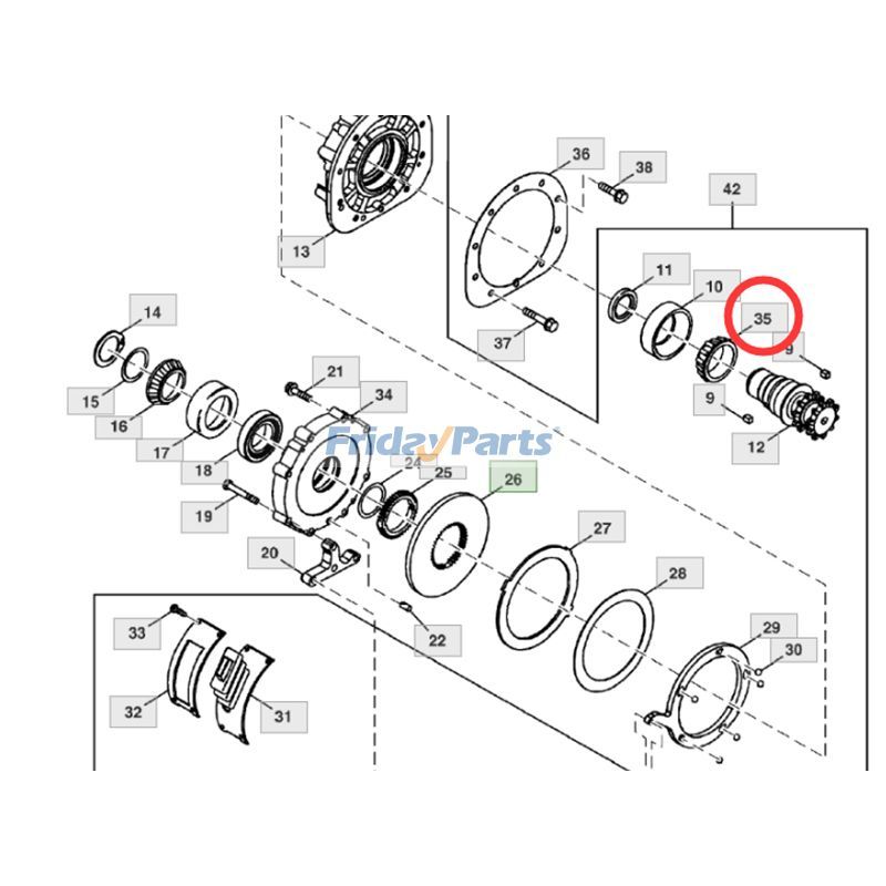 ブルドーザー,ローダー,トラクター,トラック,その他 ベアリング 810T 9470R 9470RX 9620RX