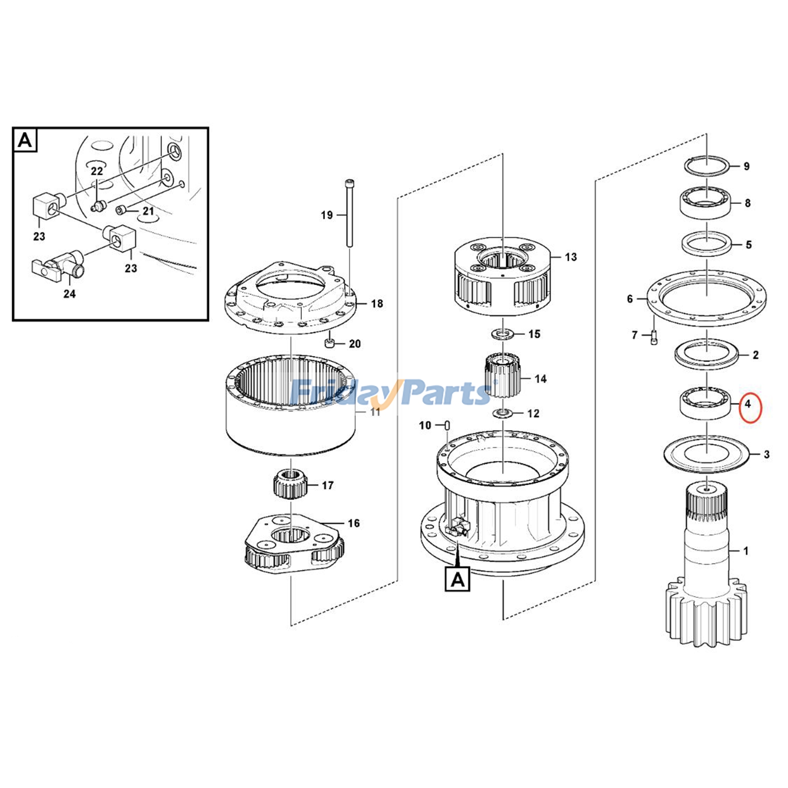 Bearing for Excavator