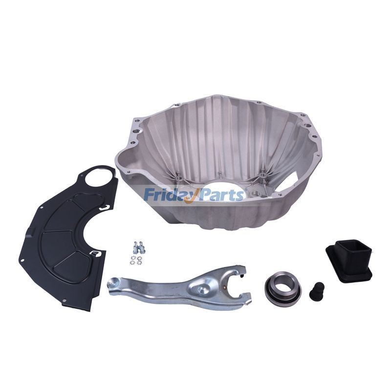 Vehicle Bell Housing Kit & 11" Clutch Fork & Throwout Bearing & Cover for Chevy