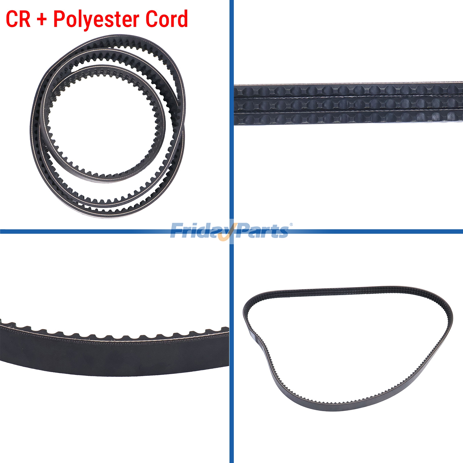 Correia de transmissão do motor para motor elétrico 78-1669 para unidade de refrigeração Thermo King série T T-1000 T-1080R T-1200R Spectrum FridayParts