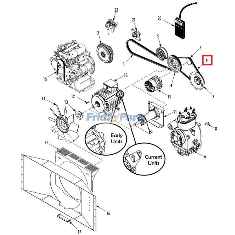 Correa 78-1688 para Thermo King T-800 Spectrum Para Thermo King