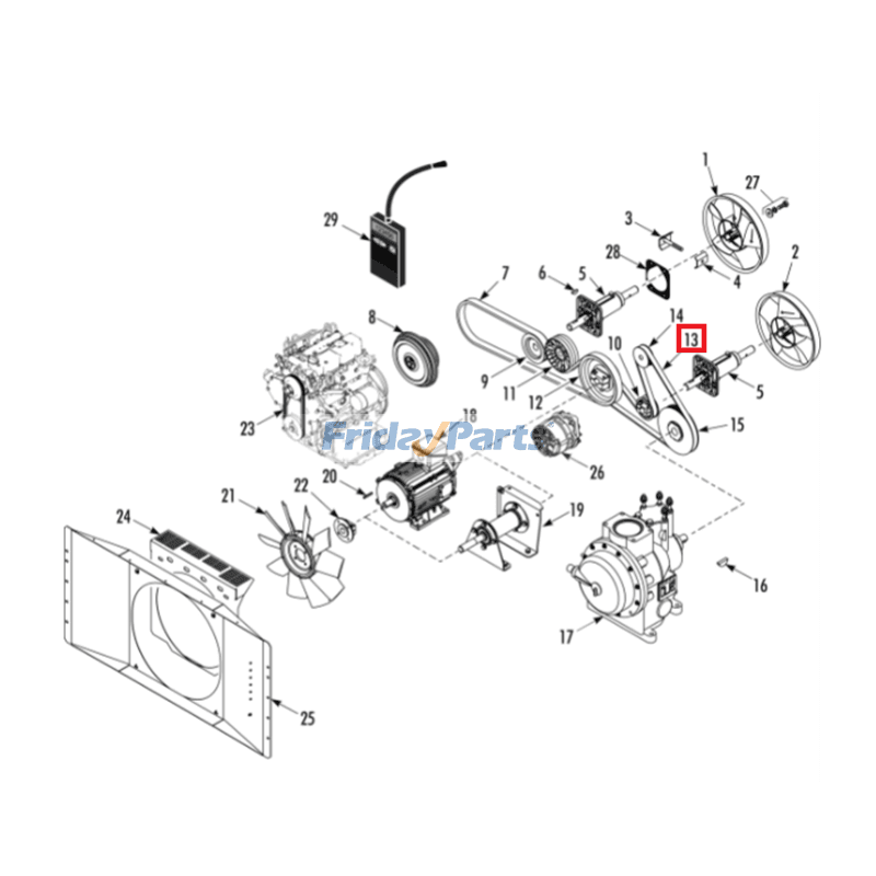Correa 78-1690 para refrigeración de transporte Thermo King T-1000R