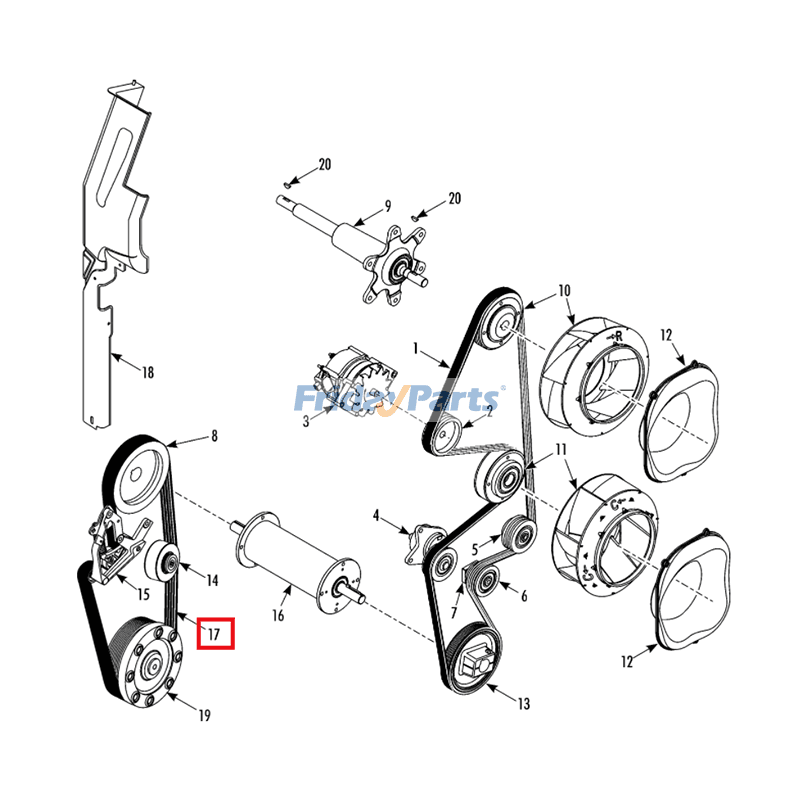 Correa 78-1831 para refrigeración de transporte Thermo King SLXi-100 SLXi-200 SLXi-400 SLXe-200 SLXe-300 SLXe-400 de FridayParts