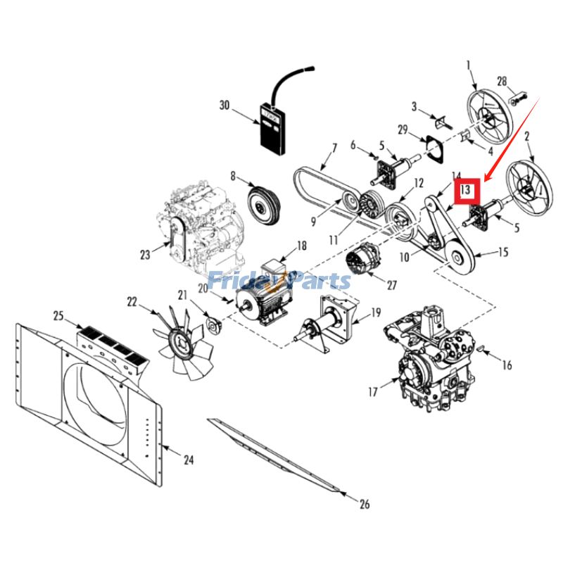Correa 78-1853 para refrigeración de transporte Thermo King T-1200R Para Thermo King