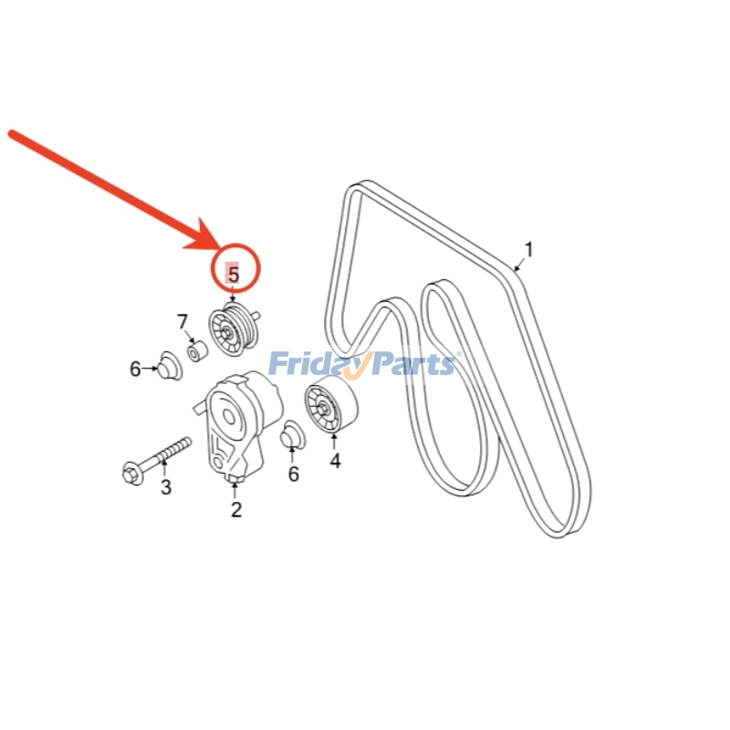 Poulie de renvoi de courroiepour Véhicule