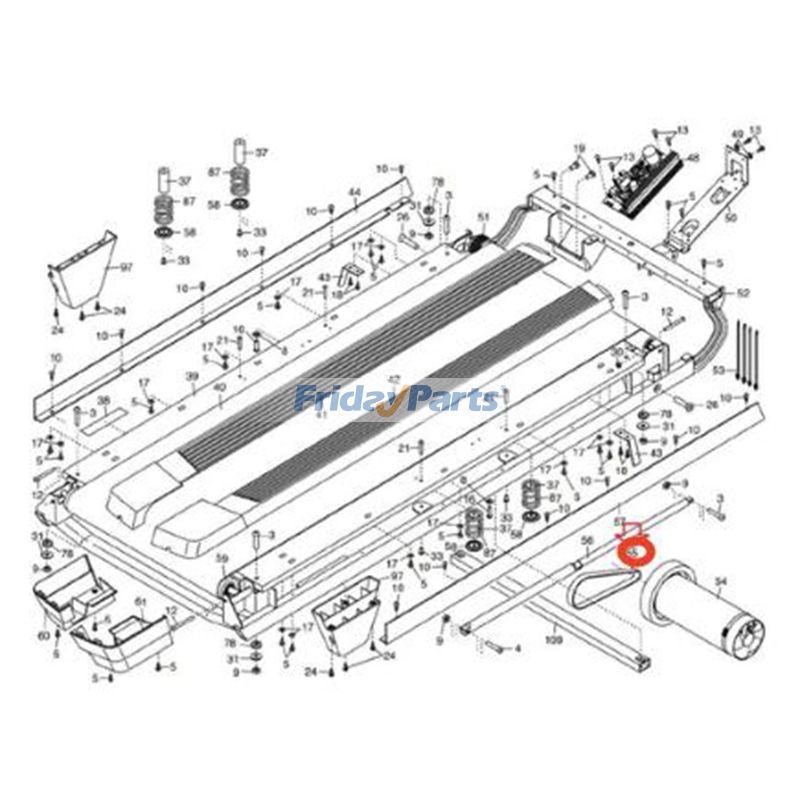 Cinturón 292525 para cinta de correr Epic Gold's Gym HealthRider NordicTrack ProForm Reebok para Otros Para OTRA MARCA FridayParts