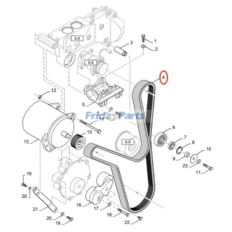 Correa 84447961 para cosechadora New Holland CR940 CR920 Para New Holland