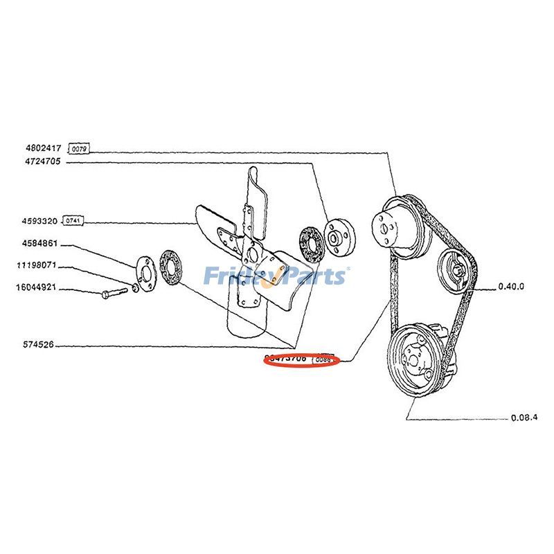 Correa 98473706 para New Holland 3010S 4010S 4030 4230 4330V 4430 JX60 JX65 JX70 JX75 TL100 TL70 TL80 TL90 de FridayParts
