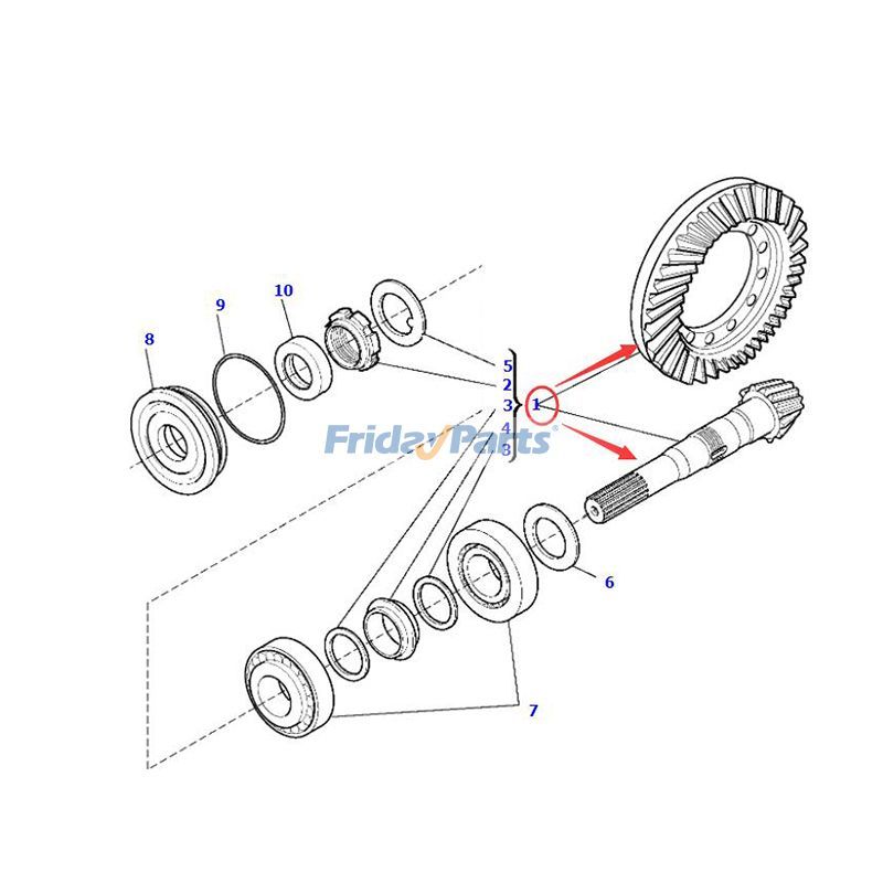 Bevel Gear Set Backhoe for Loader