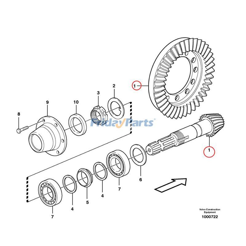 Excavator,Loader Bevel Gear Set Backhoe