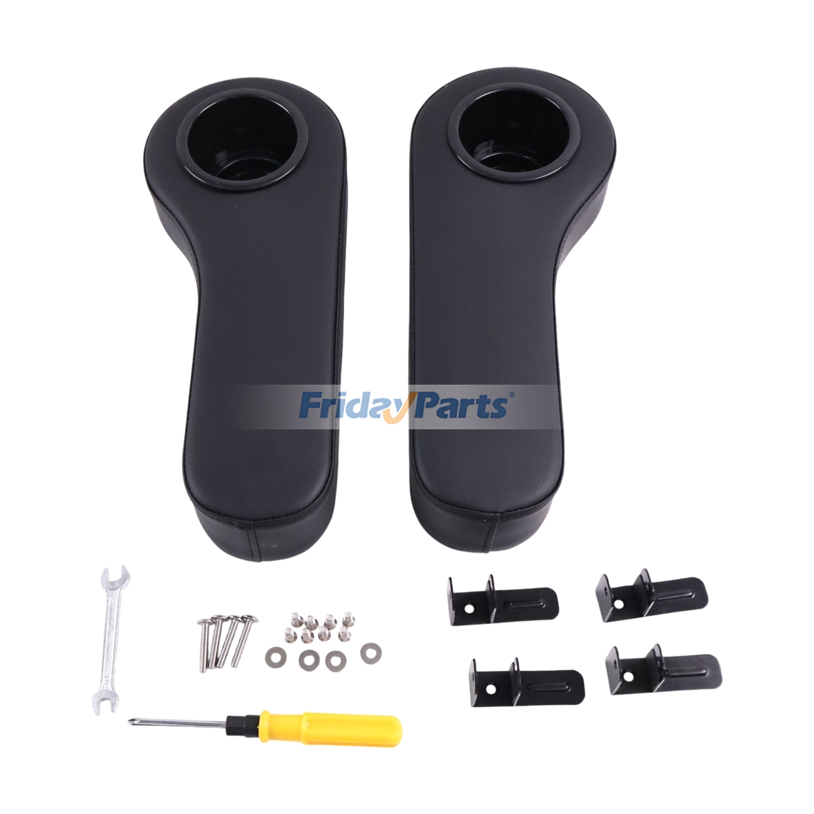 Rear Seat Kit Arm Rest with Cup Holder compatible with Golf Cart