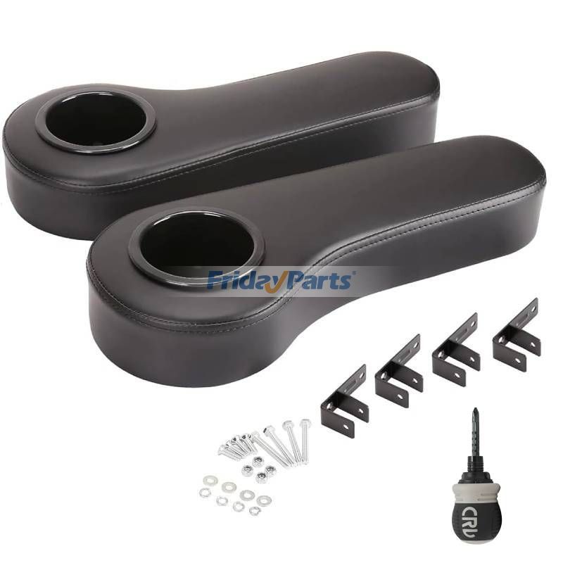 Kit de siège arrière pour voiturette de golf, accoudoirs et porte-gobelet pour voiturette de golf Yamaha EZGO Club Car