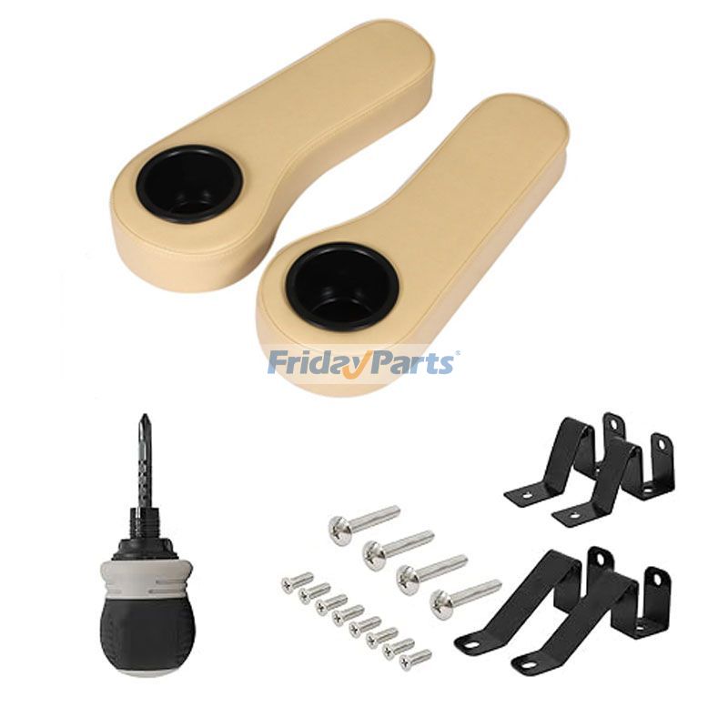 Accoudoir noir avec porte-gobelet Pour Club Car,Pour E-Z-GO,Pour Yamaha