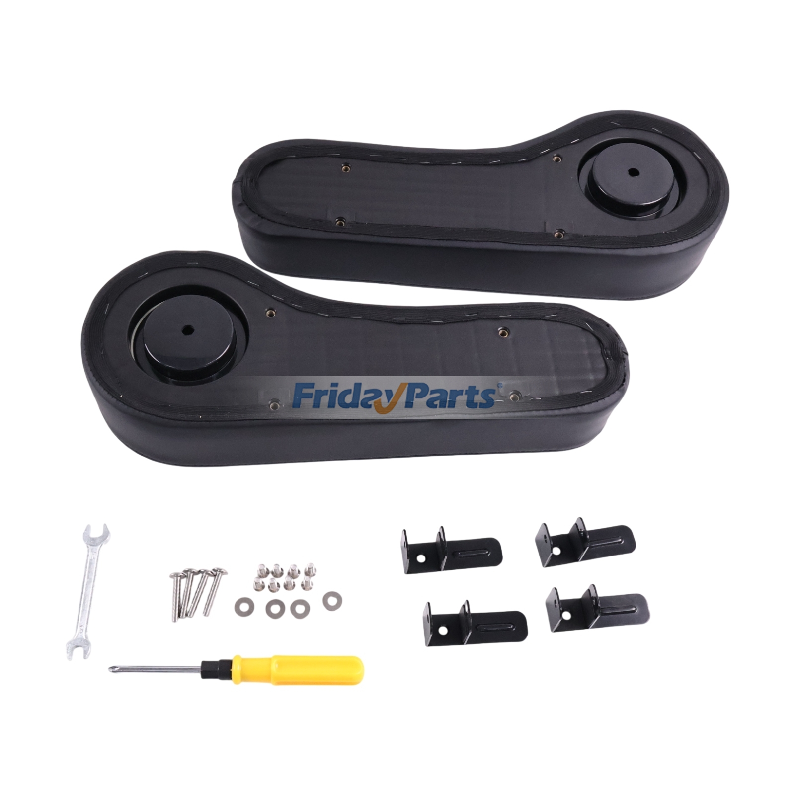 FridayParts Rear Seat Kit Arm Rest with Cup Holder