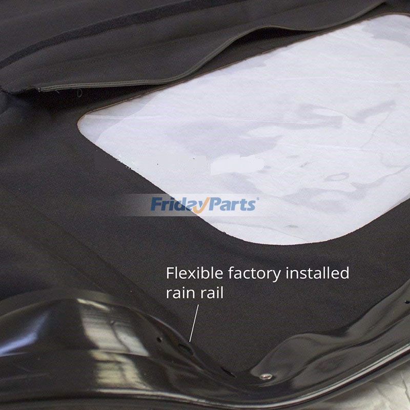 Vehicle Black Plastic Window Convertible Soft Top