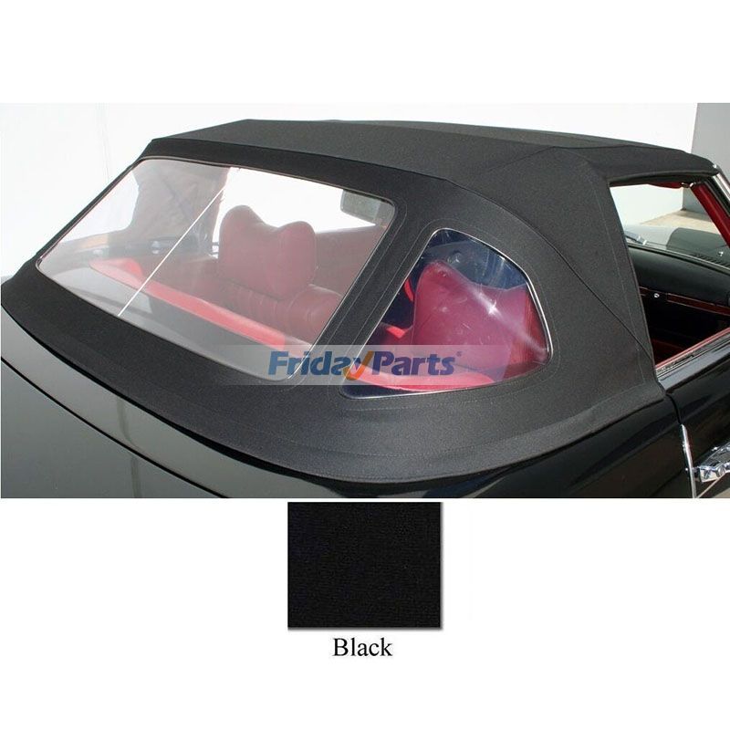 Black Convertible Soft Top for Mercedes-Benz R107 for Vehicle