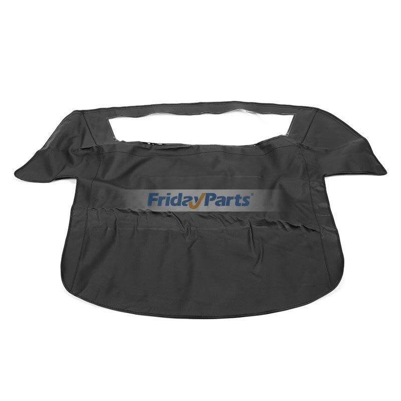 Black Convertible Soft Top With Plastic Window for Vehicle
