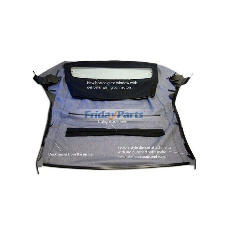 Black Glass Convertible Soft Top for Vehicle