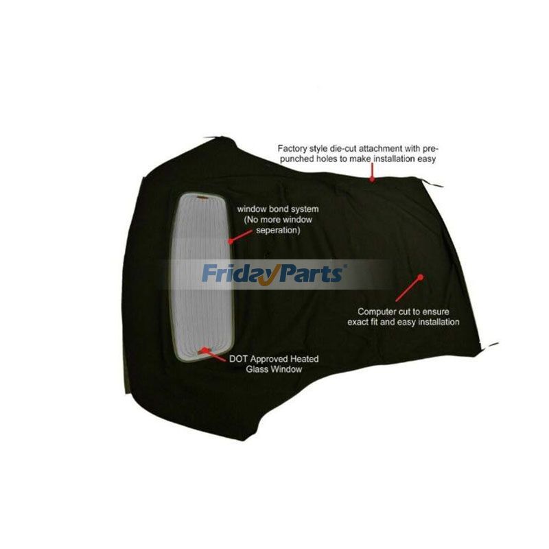 Black Glass Convertible Soft Top 00422-94 10-11-MUS-023 for Ford Mustang