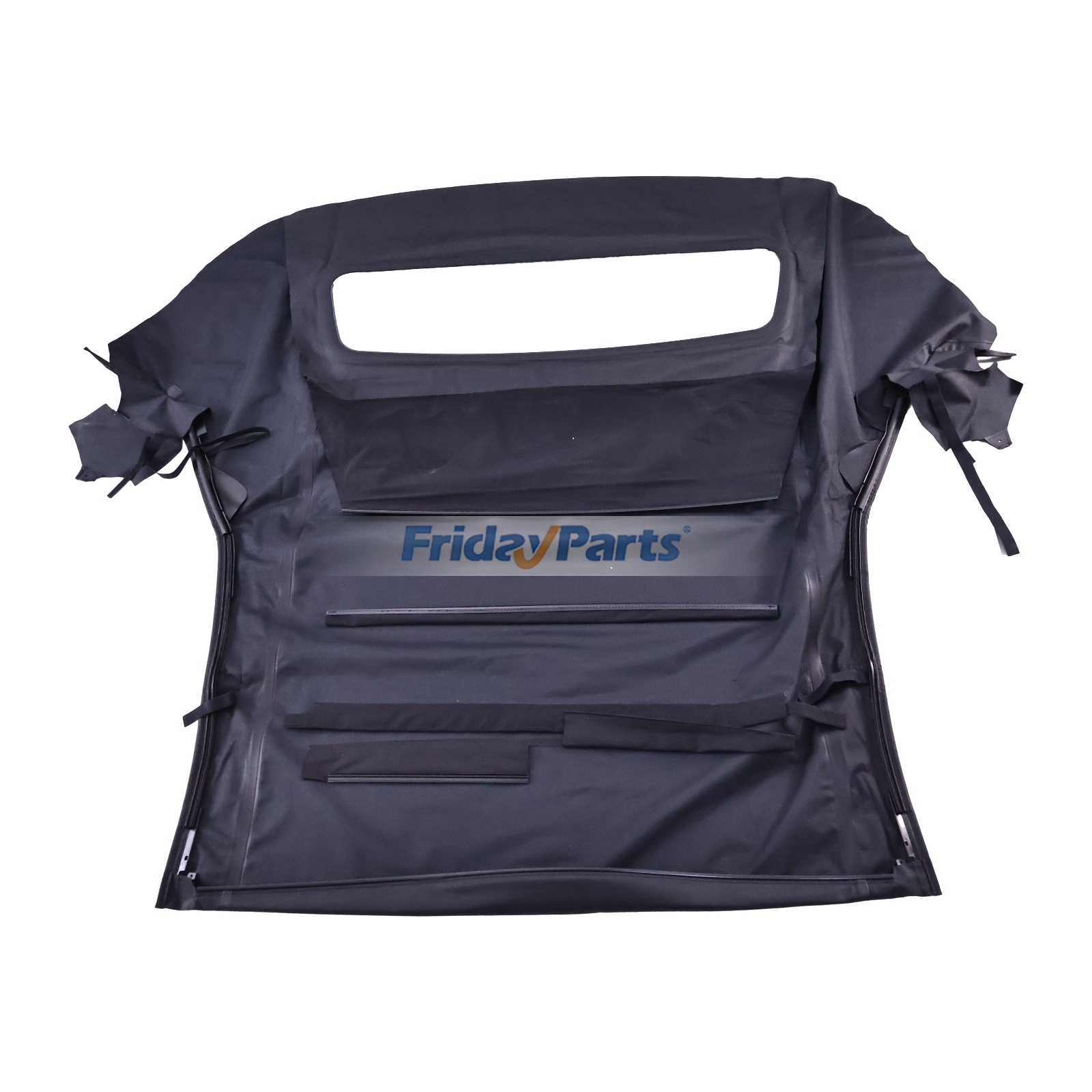 FridayParts Schwarzes Glas-Cabrio-Stoffverdeck
