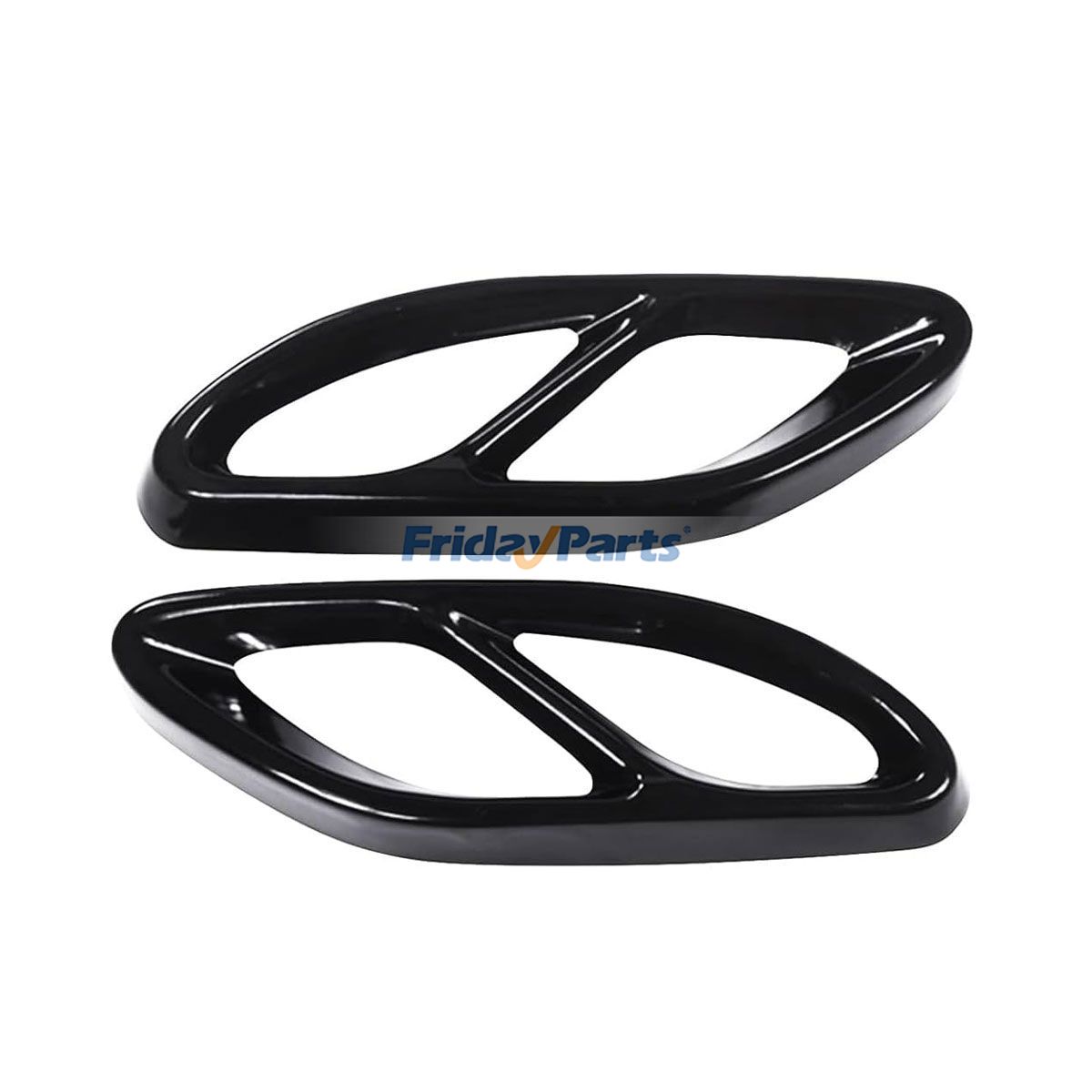 Black Rear Stainless Steel Bumper Pipe Cover for Mercedes-Benz A B C E CLA GLC GLE GLS CLS Class 2015-2024